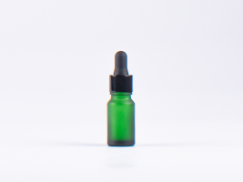 Grünglasflasche 10ml, mit Pipette schwarz